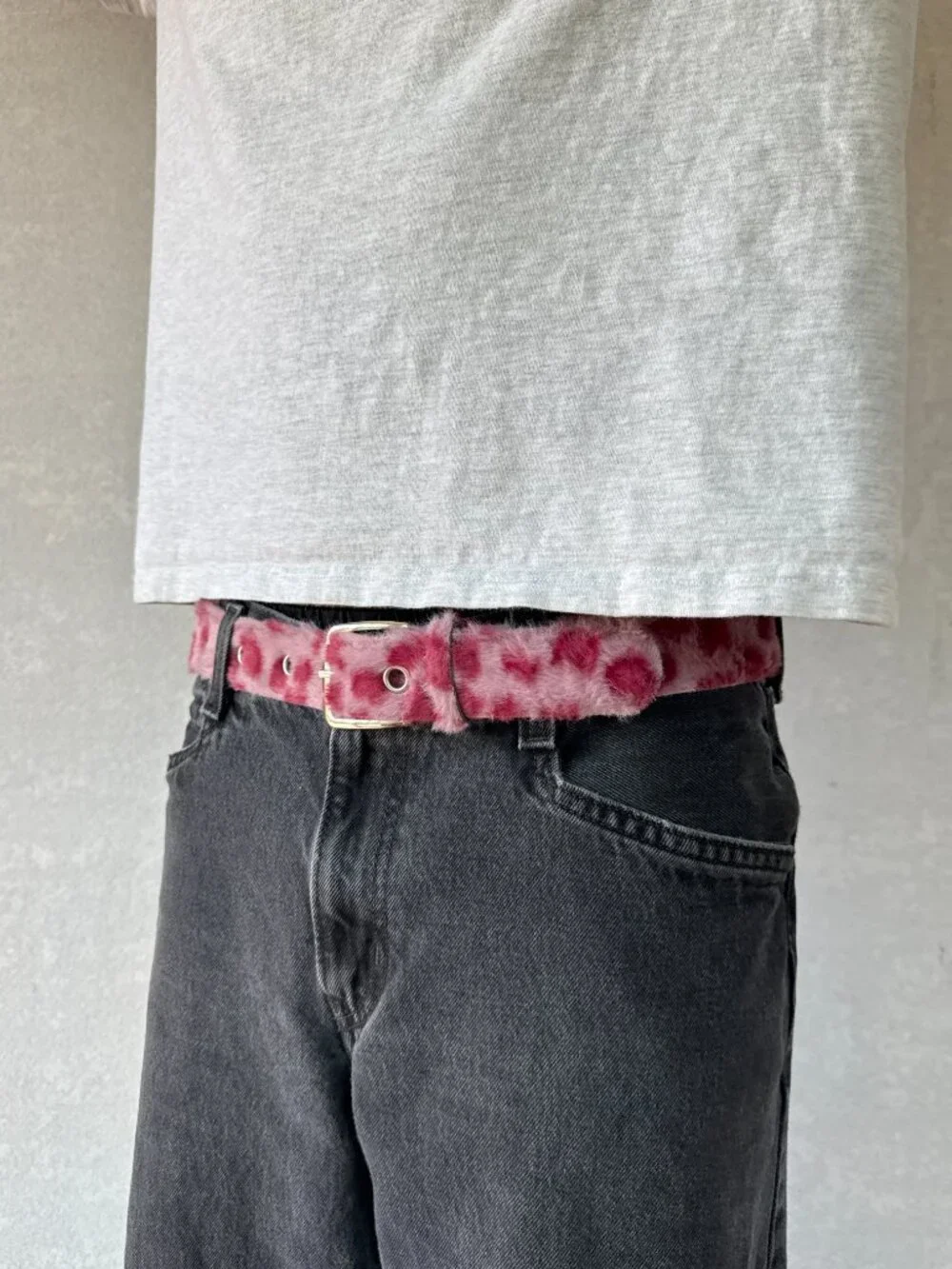 Pink Floral Tapestry Grommet Buckle Belt